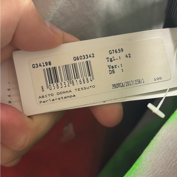 Versace Collection Elegant Green Floral Dress Size 6 US - Picture 6 of 7